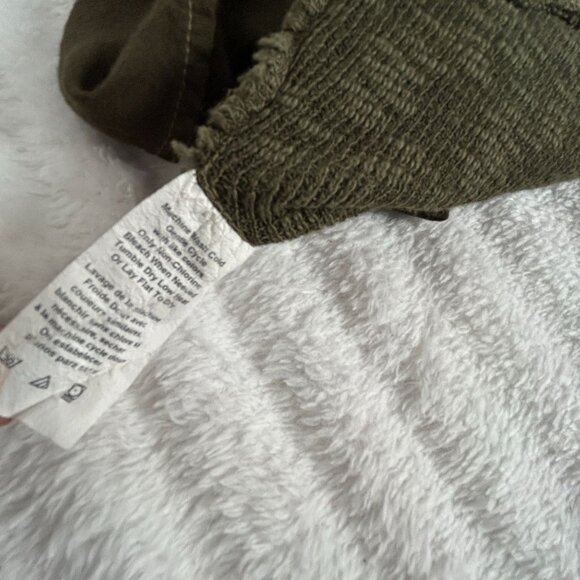 Left of Center Womens Small Olive Green Textured Knit Long Sleeve Top Casual - Picture 5 of 8